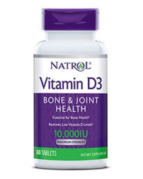 Товары для здоровья, спорта и фитнеса Natrol Vitamin D3 10,000IU  (60 таб)