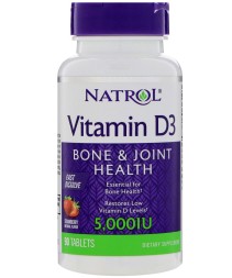 Товары для здоровья, спорта и фитнеса Natrol Vitamin D3 5,000IU  (90 таб)