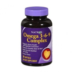 БАДы для мужчин и женщин Natrol Omega 3-6-9 Complex  (60 капс)