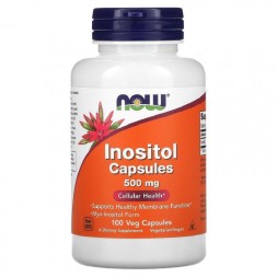 Комплексы витаминов и минералов NOW Inositol 500mg  (100 vcaps)