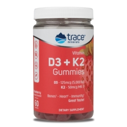 Товары для здоровья, спорта и фитнеса Trace Minerals Vitamin D3 + K2   (60 Gummies)
