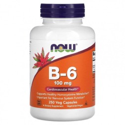 Товары для здоровья, спорта и фитнеса NOW B-6 100 mg  (250 vcaps)