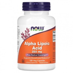 Антиоксиданты  NOW Alpha Lipoic Acid 250mg   (120 vcaps)