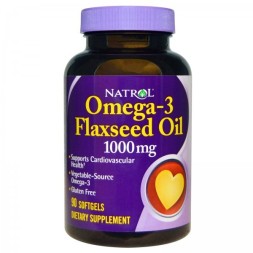 Жирные кислоты (Омега жиры) Natrol Flaxseed Oil 1000 мг  (90 капс)