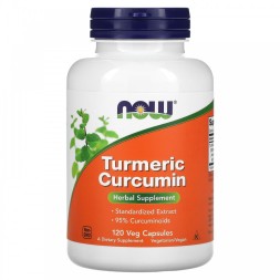 Товары для здоровья, спорта и фитнеса NOW Turmeric Curcumin   (120 vcaps)