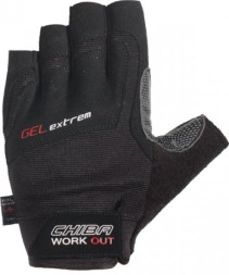 Мужские перчатки для фитнеса и тренировок CHIBA 42166 Gel Extrem   (черные)