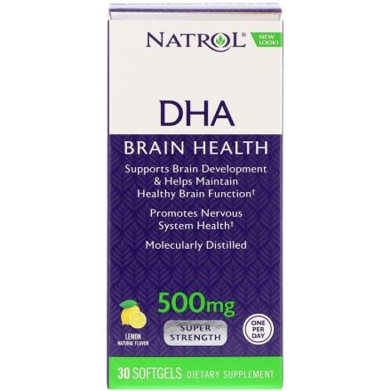 Ноотропы Natrol DHA 500 мг  (30 капс)