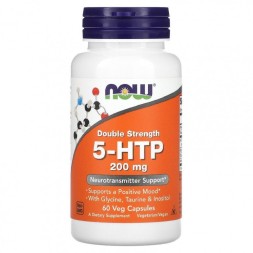 Товары для здоровья, спорта и фитнеса NOW 5-HTP 200 мг  (60 капс)