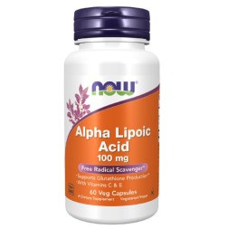 Антиоксиданты  NOW Alpha Lipoic Acid 100 мг  (60 капс)