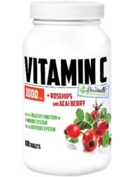Товары для здоровья, спорта и фитнеса BioHealth Vitamin C 1000 мг + Rosehips  (120 таб)